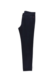 Orta Lacivert Slim Fit Dar Kesim Likralı Kanvas / Chino Pantolon