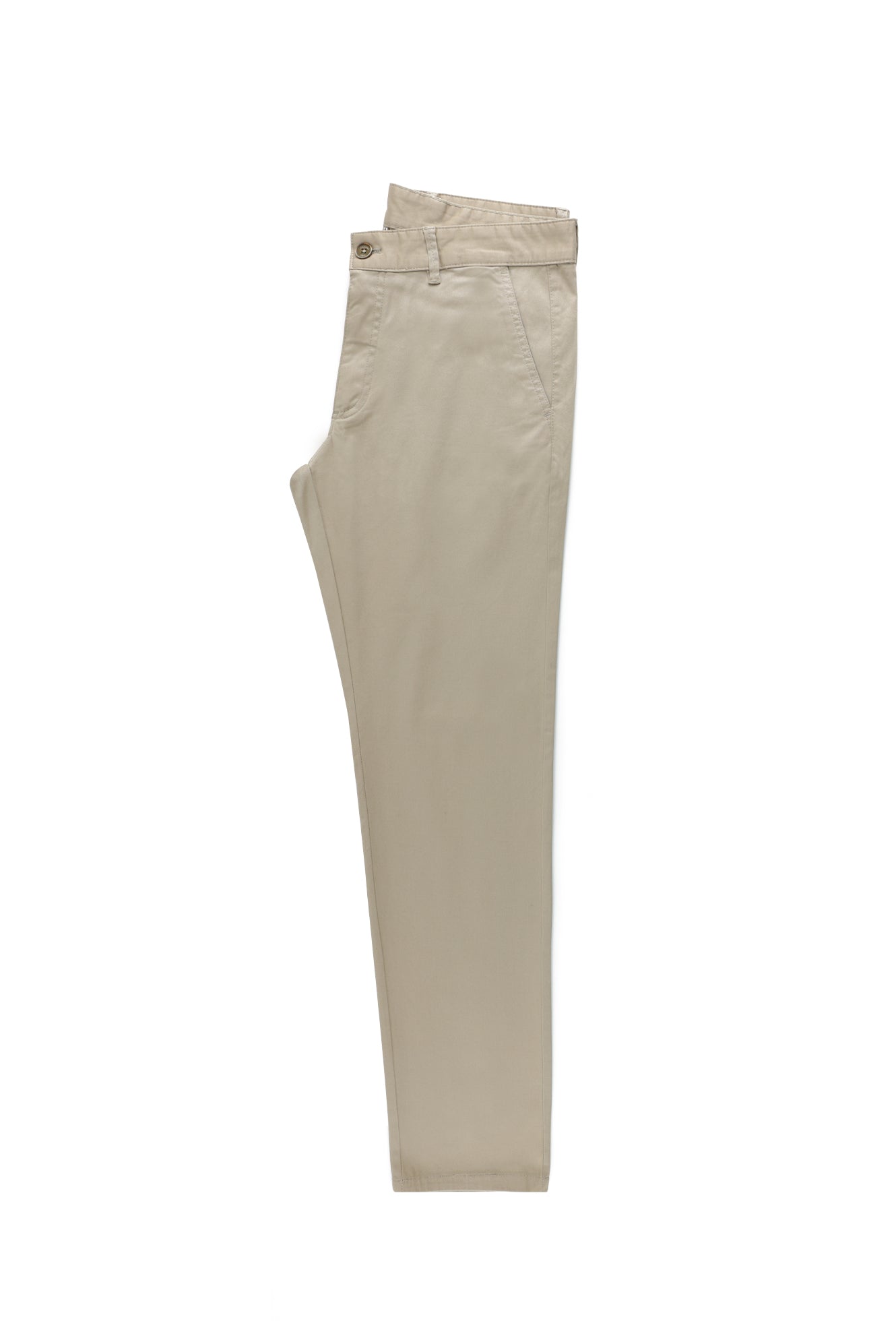 Koyu Bej Slim Fit Dar Kesim Likralı Kanvas / Chino Pantolon