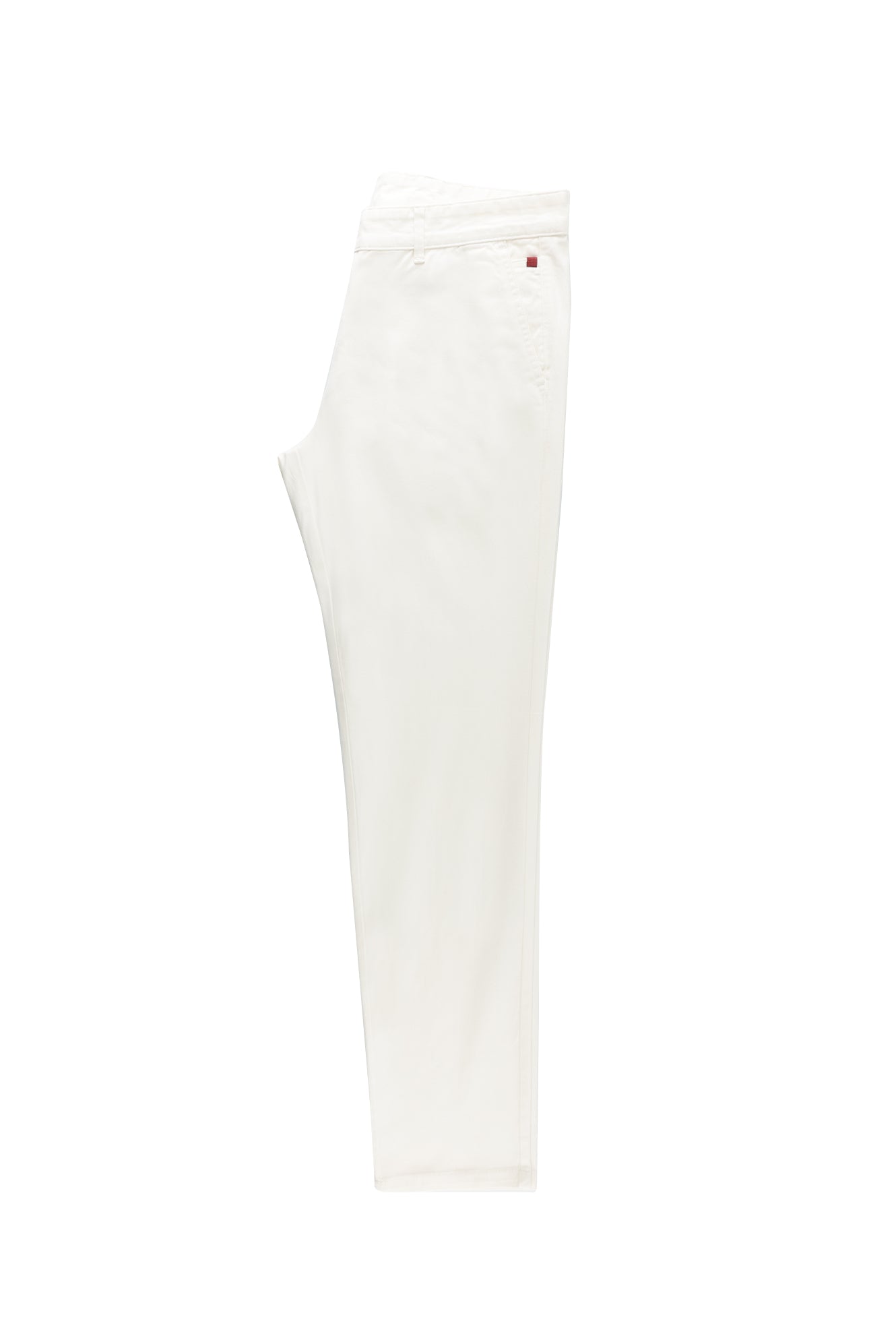 Beyaz Slim Fit Dar Kesim Likralı Kanvas / Chino Pantolon