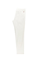 Beyaz Slim Fit Dar Kesim Likralı Kanvas / Chino Pantolon