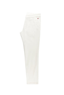 Beyaz Slim Fit Dar Kesim Likralı Kanvas / Chino Pantolon