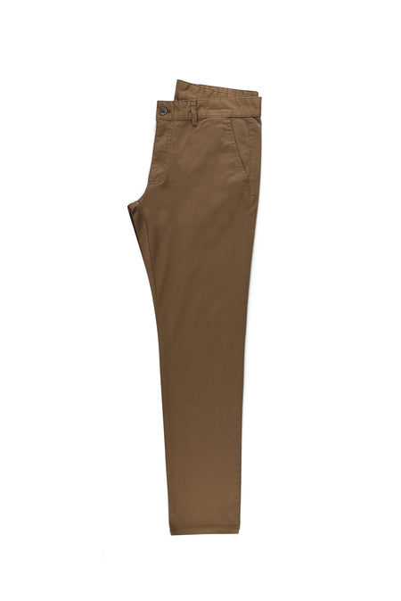 Taba Slim Fit Dar Kesim Likralı Kanvas / Chino Pantolon