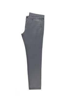 Orta Antrasit Slim Fit Dar Kesim Likralı Kanvas / Chino Pantolon