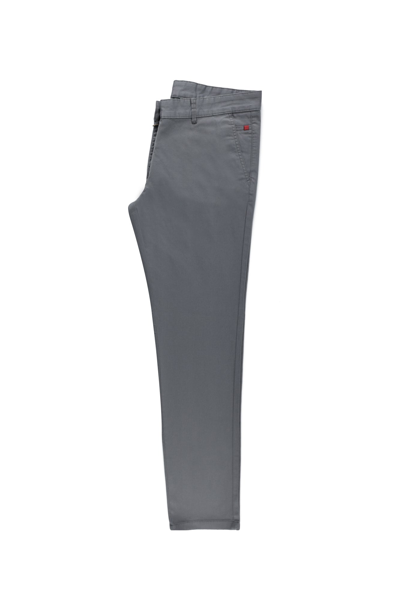 Orta Antrasit Slim Fit Dar Kesim Likralı Kanvas / Chino Pantolon