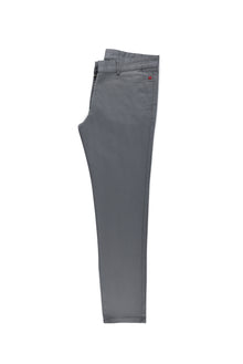 Orta Antrasit Slim Fit Dar Kesim Likralı Kanvas / Chino Pantolon