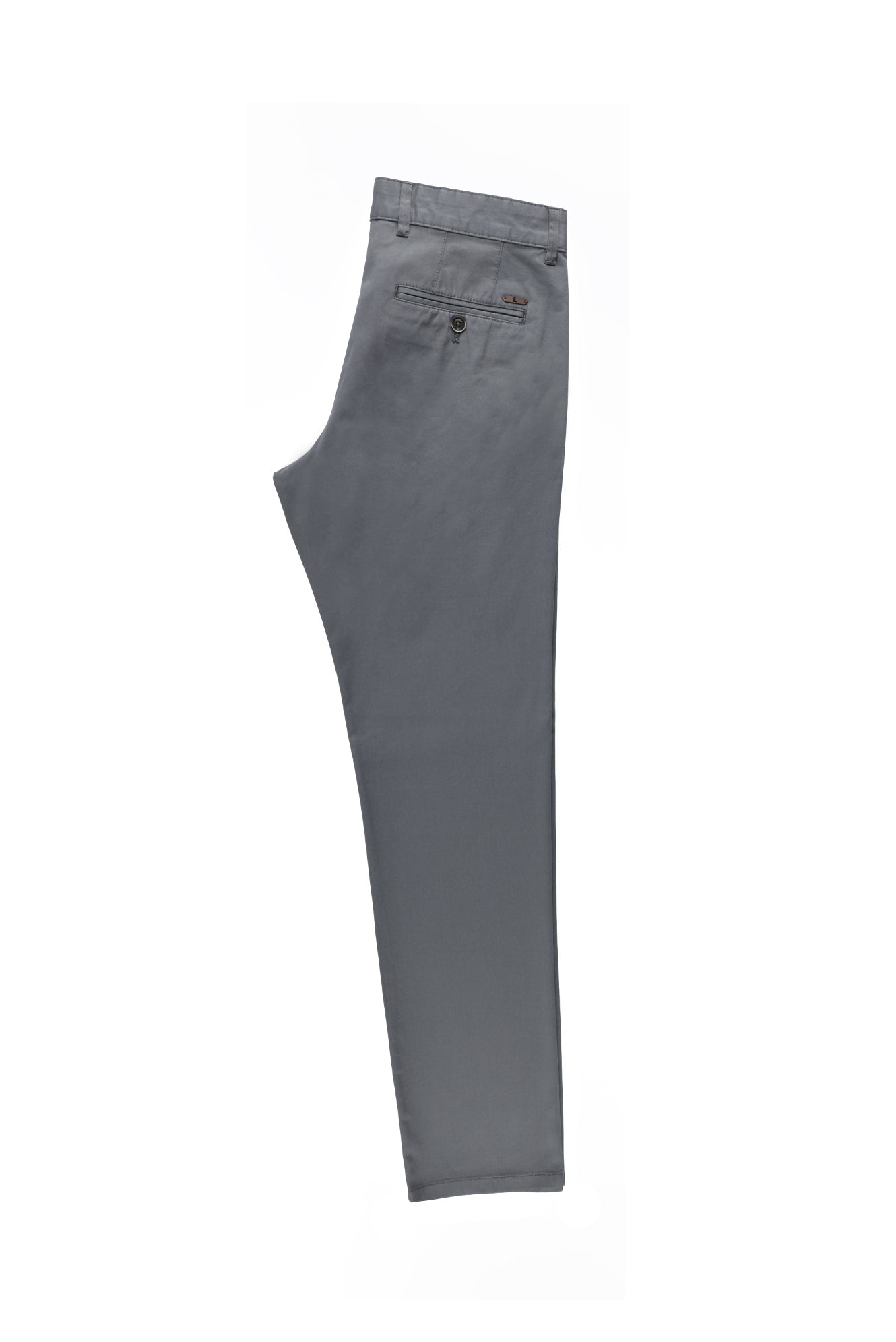Orta Antrasit Slim Fit Dar Kesim Likralı Kanvas / Chino Pantolon