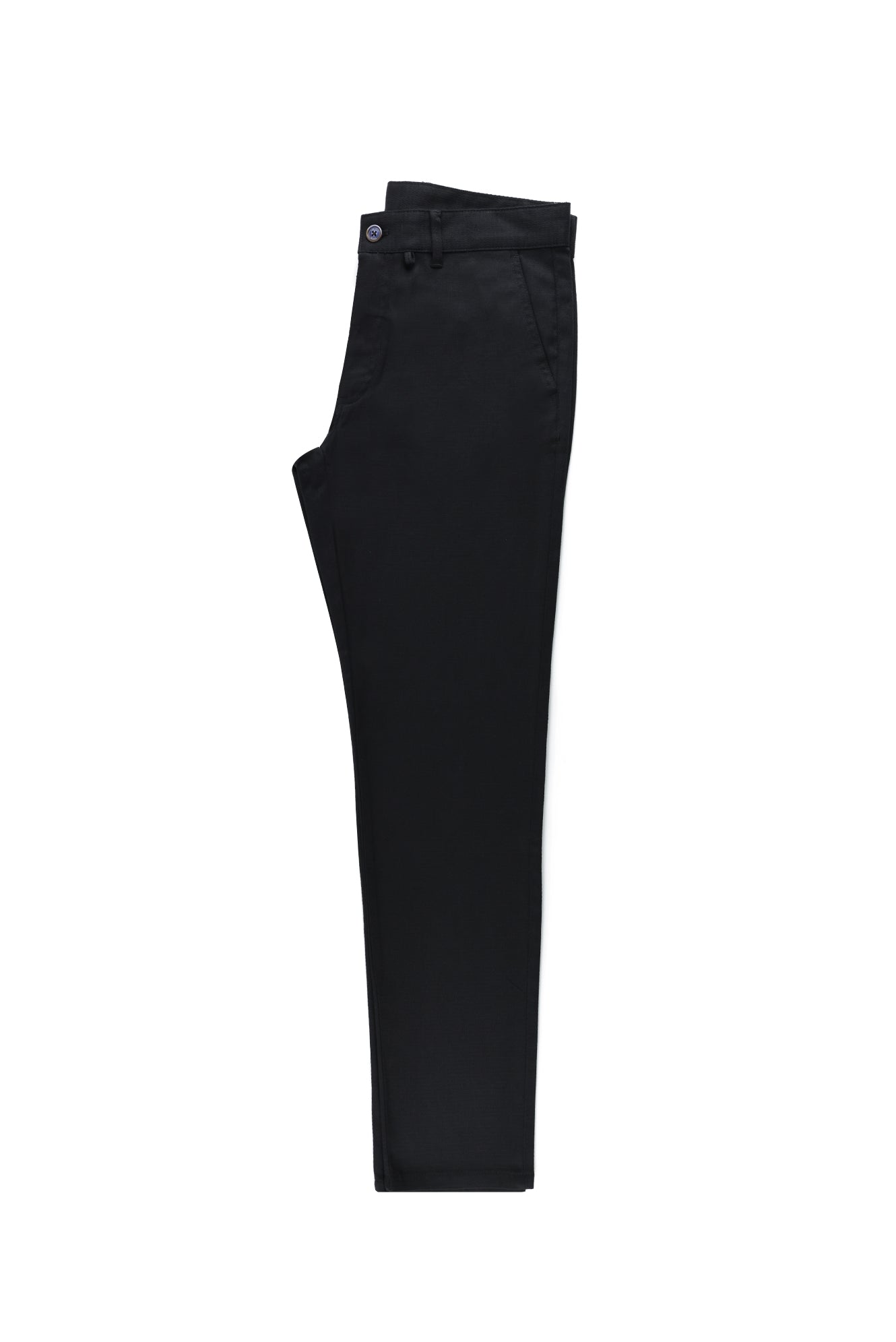 Siyah Regular Fit Likralı Kanvas / Chino Pantolon