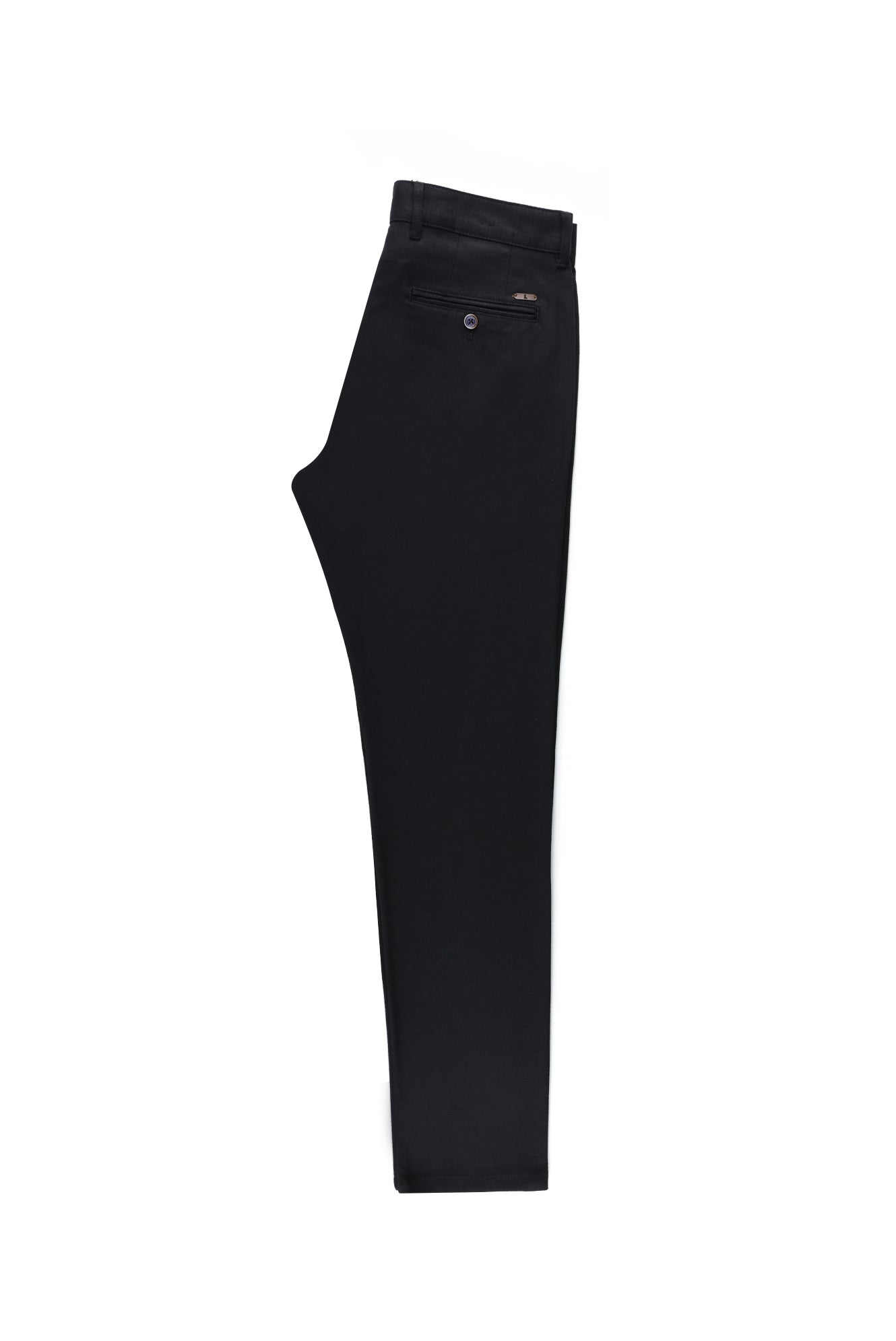 Siyah Regular Fit Likralı Kanvas / Chino Pantolon