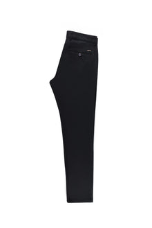 Siyah Regular Fit Likralı Kanvas / Chino Pantolon