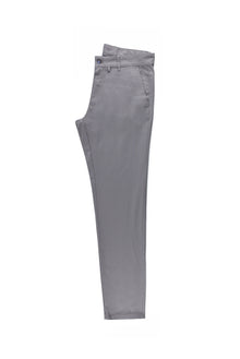 Orta Gri Regular Fit Likralı Kanvas / Chino Pantolon