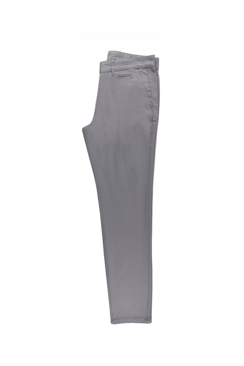 Orta Gri Regular Fit Likralı Kanvas / Chino Pantolon