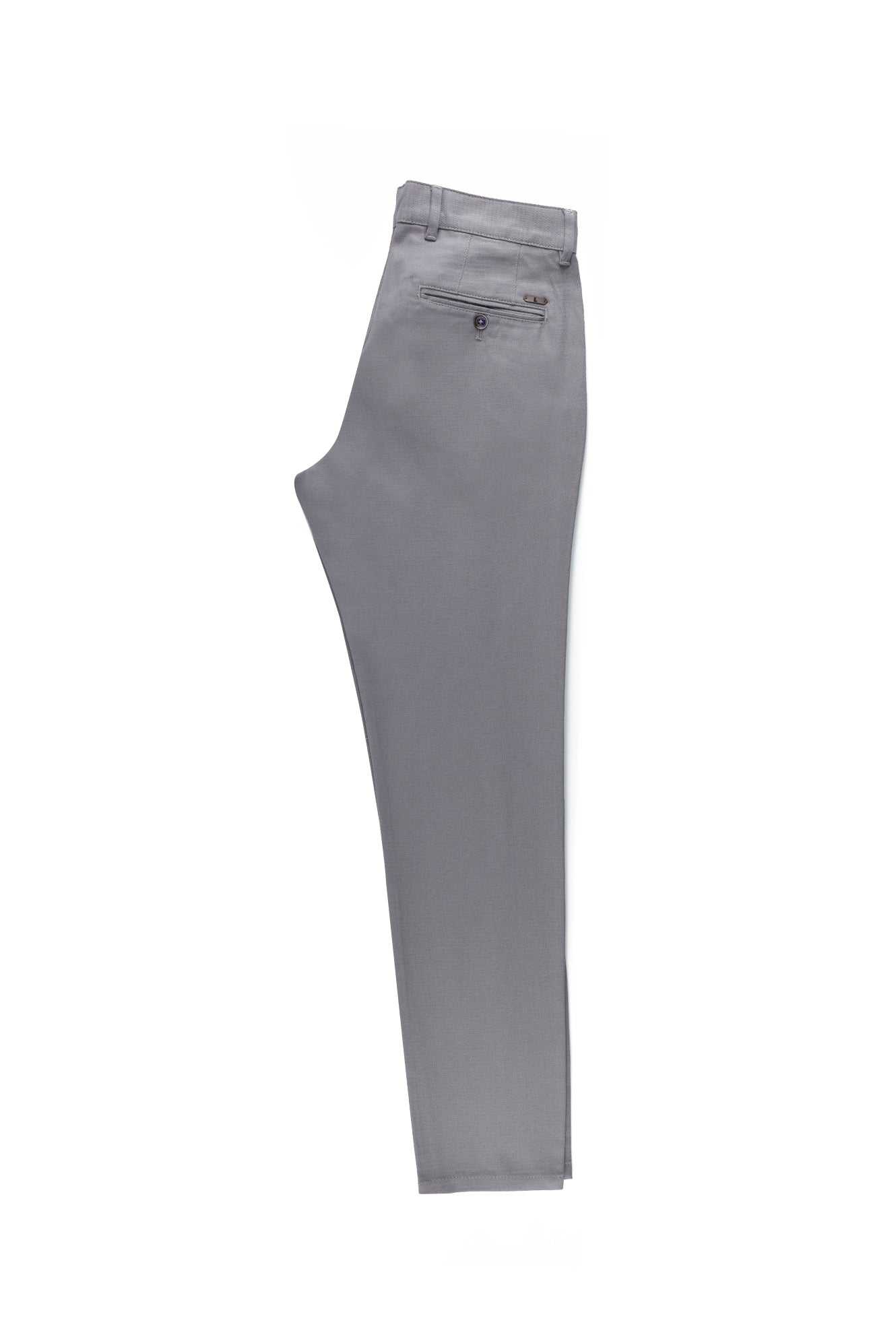 Orta Gri Regular Fit Likralı Kanvas / Chino Pantolon