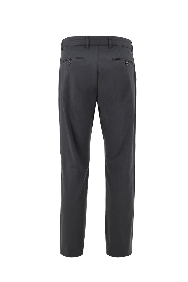 Koyu Füme Relaxed Fit Rahat Kesim Pamuk Kanvas / Chino Pantolon