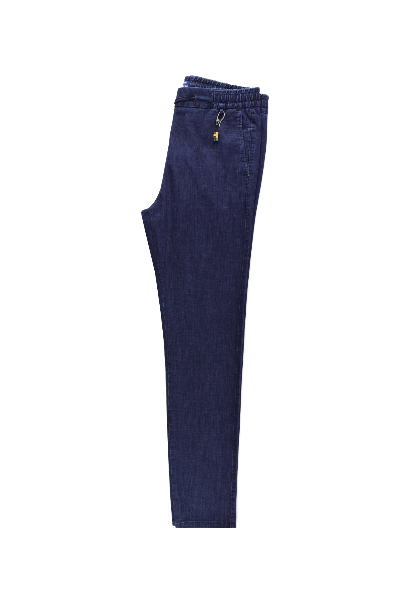 Açık Mavi Regular Fit Beli Lastikli İpli Pamuklu Pantolon