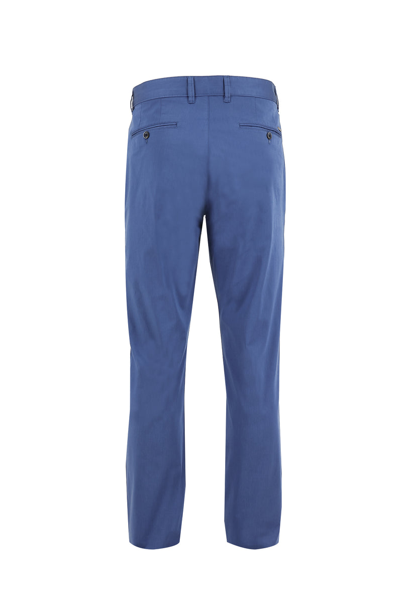 Koyu Mavi  Relax Fit Rahat Kesim Likralı Kanvas / Chino Pantolon
