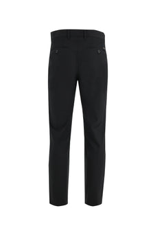 Siyah Relax Fit Rahat Kesim Likralı Kanvas / Chino Pantolon