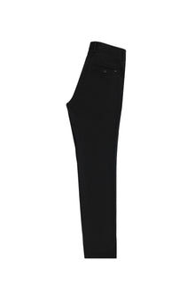 Siyah Regular Fit Likralı Kanvas / Chino Pantolon