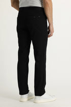 Siyah Regular Fit Likralı Kanvas / Chino Pantolon