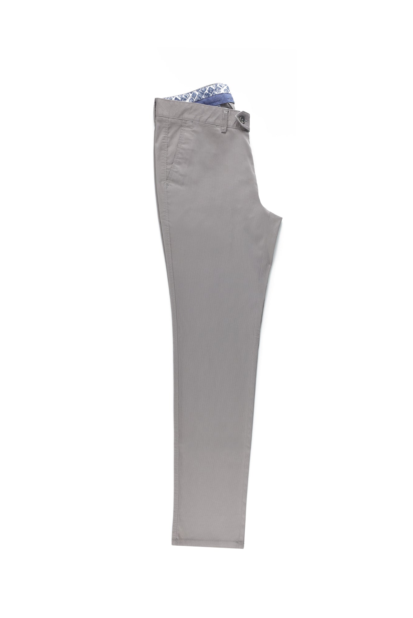 Açık Gri Regular Fit Likralı Kanvas / Chino Pantolon