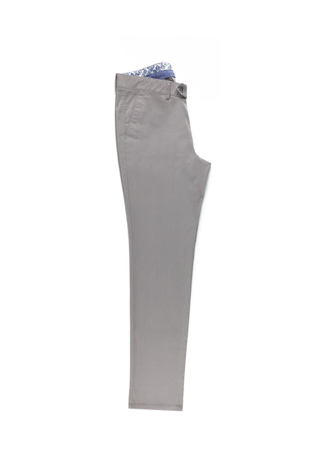 Açık Gri Regular Fit Likralı Kanvas / Chino Pantolon