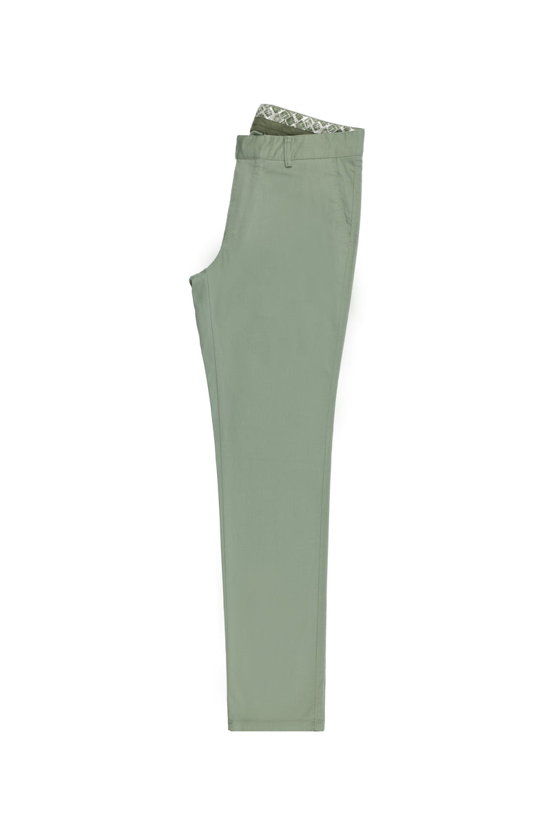 Çağla Yeşili Regular Fit Likralı Kanvas / Chino Pantolon