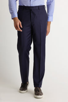 Koyu Lacivert 6 Drop Regular Fit Standart Kesim Yünlü Klasik Kuma? Pantolon-Abdullah Ki??l?