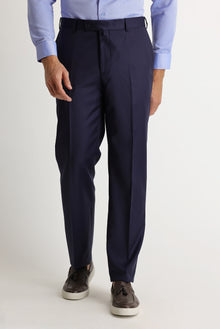 Koyu Lacivert Regular Fit Yünlü Klasik Kumaş Pantolon