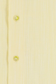 Açık Sarı Uzun Kol Slim Fit Dar Kesim Pamuk Gömlek