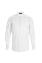 Beyaz Ata Yaka Slim Fit Dar Kesim Pamuk Gömlek
