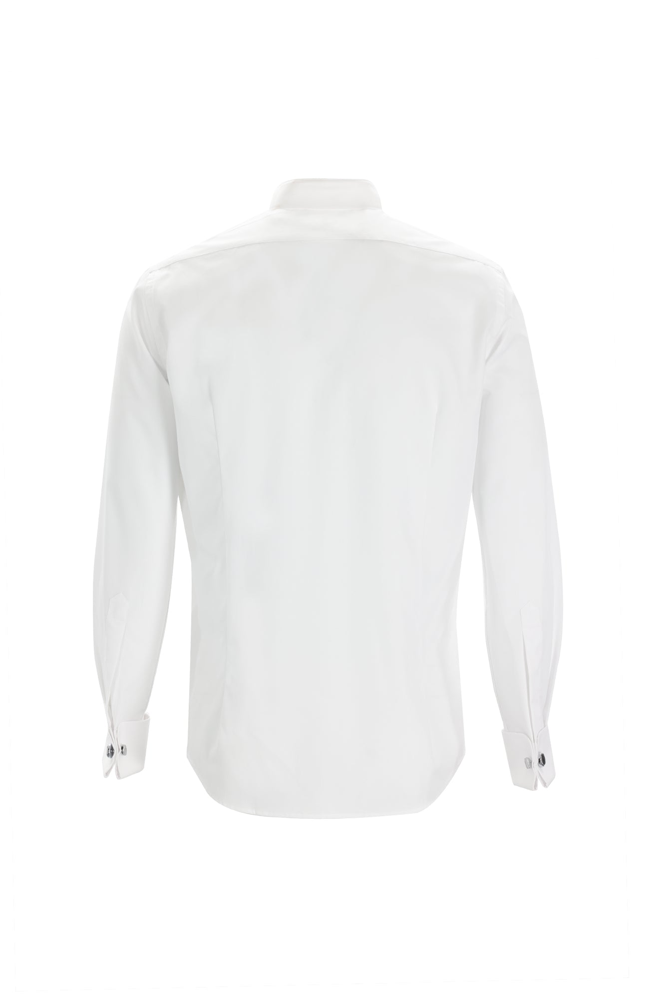 Beyaz Ata Yaka Slim Fit Dar Kesim Pamuk Gömlek