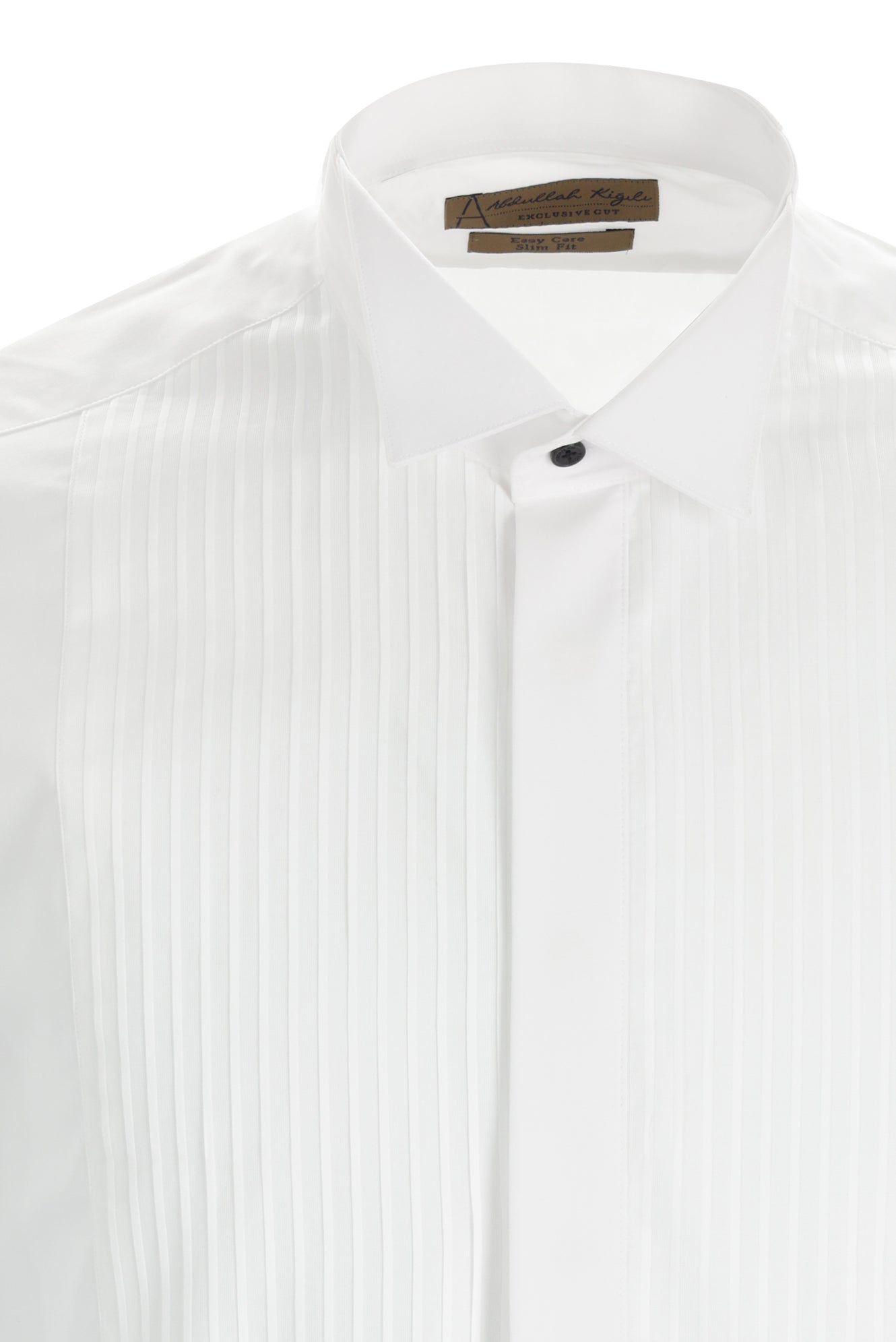Beyaz Ata Yaka Slim Fit Dar Kesim Pamuk Gömlek