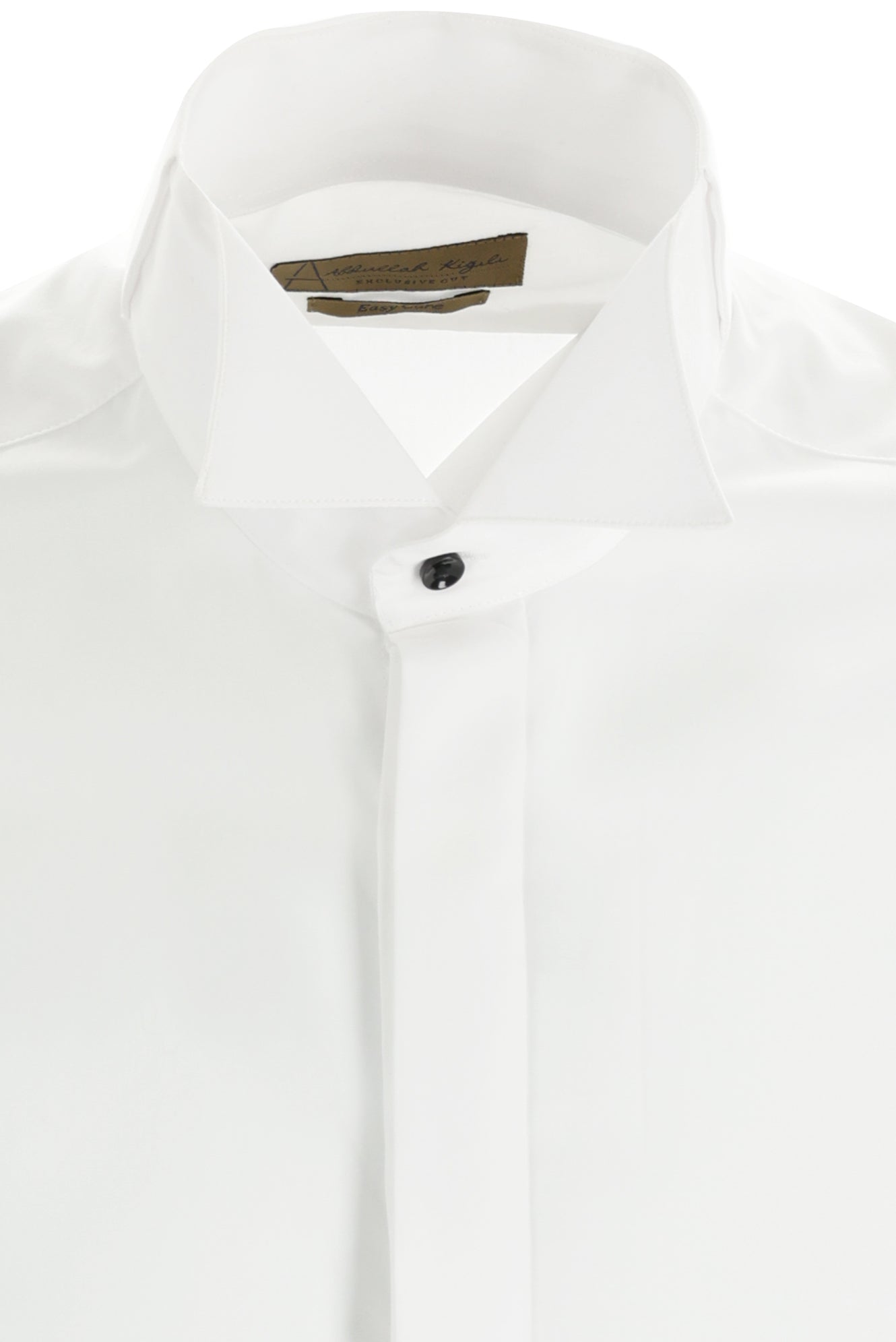 Beyaz Ata Yaka Slim Fit Dar Kesim Pamuk Gömlek
