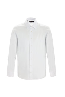 Beyaz Uzun Kol Slim Fit Dar Kesim Pamuk Gömlek