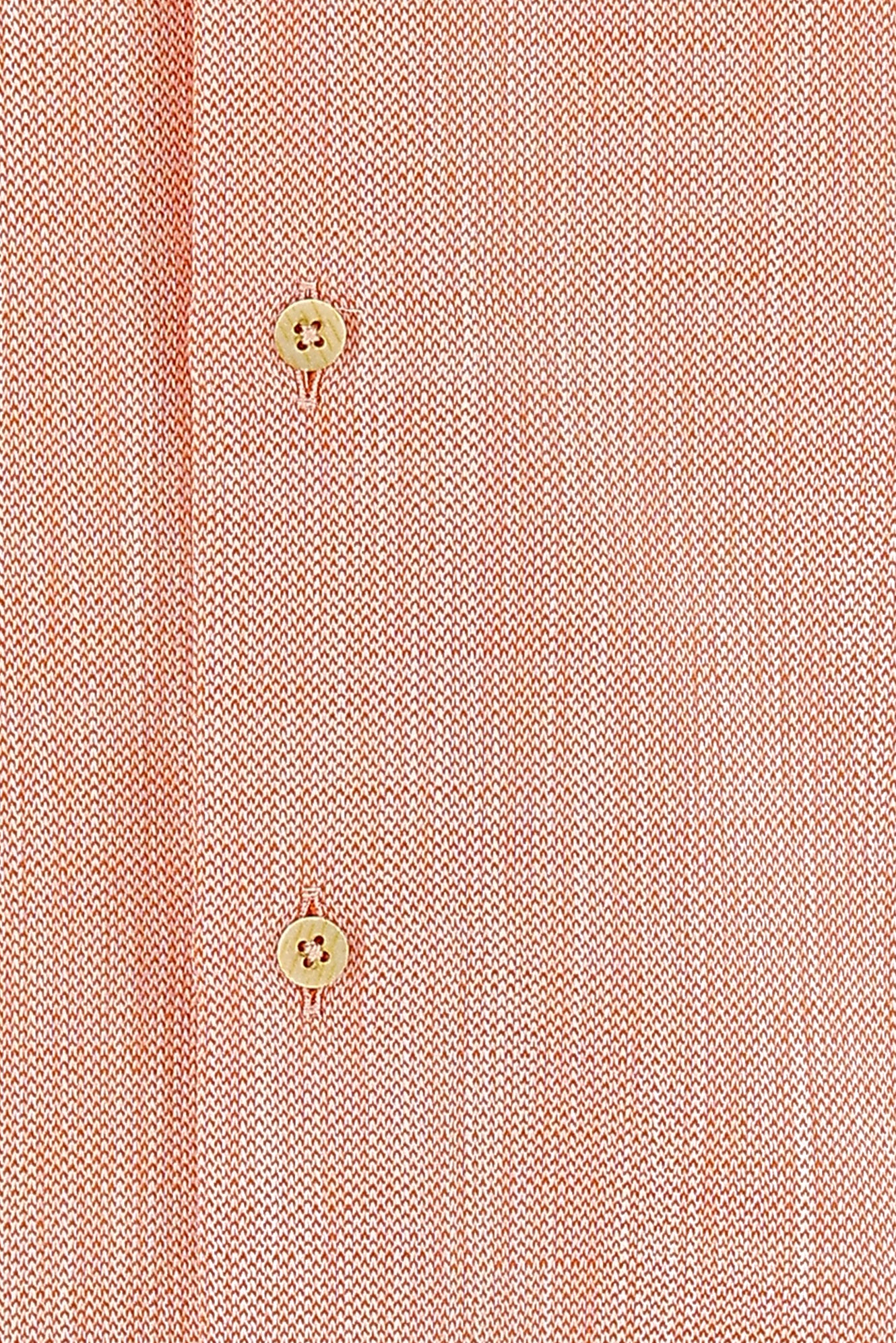 Açık Turuncu Kısa Kol Regular Fit Desenli Pamuk Gömlek