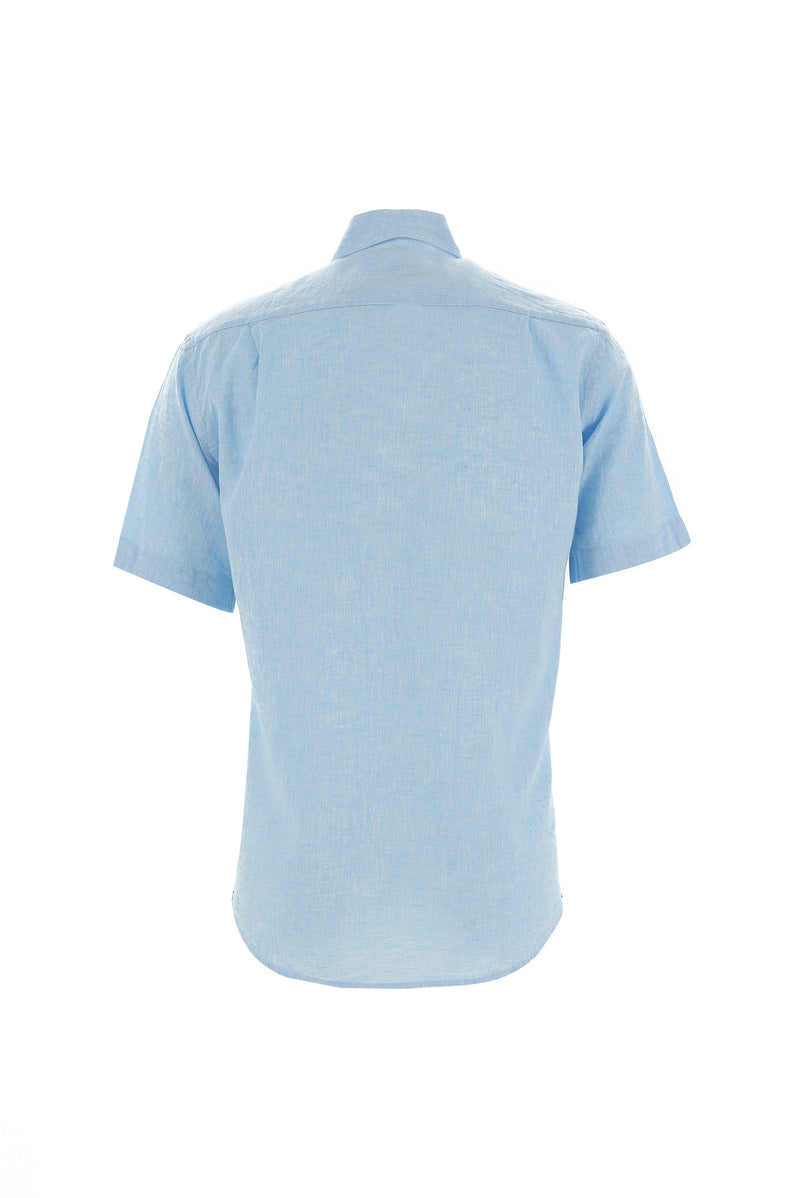 Açık Turkuaz Kısa Kol Klasik Gömlek