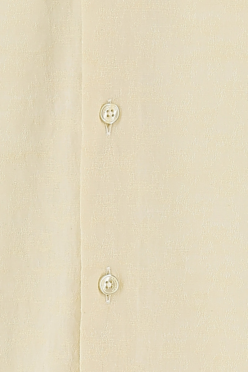 Açık Sarı Uzun Kol Slim Fit Dar Kesim Pamuk Gömlek