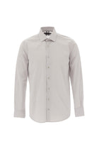Açık Gri Uzun Kol Slim Fit Dar Kesim Klasik Pamuklu Bambu Pamuklu Gömlek
