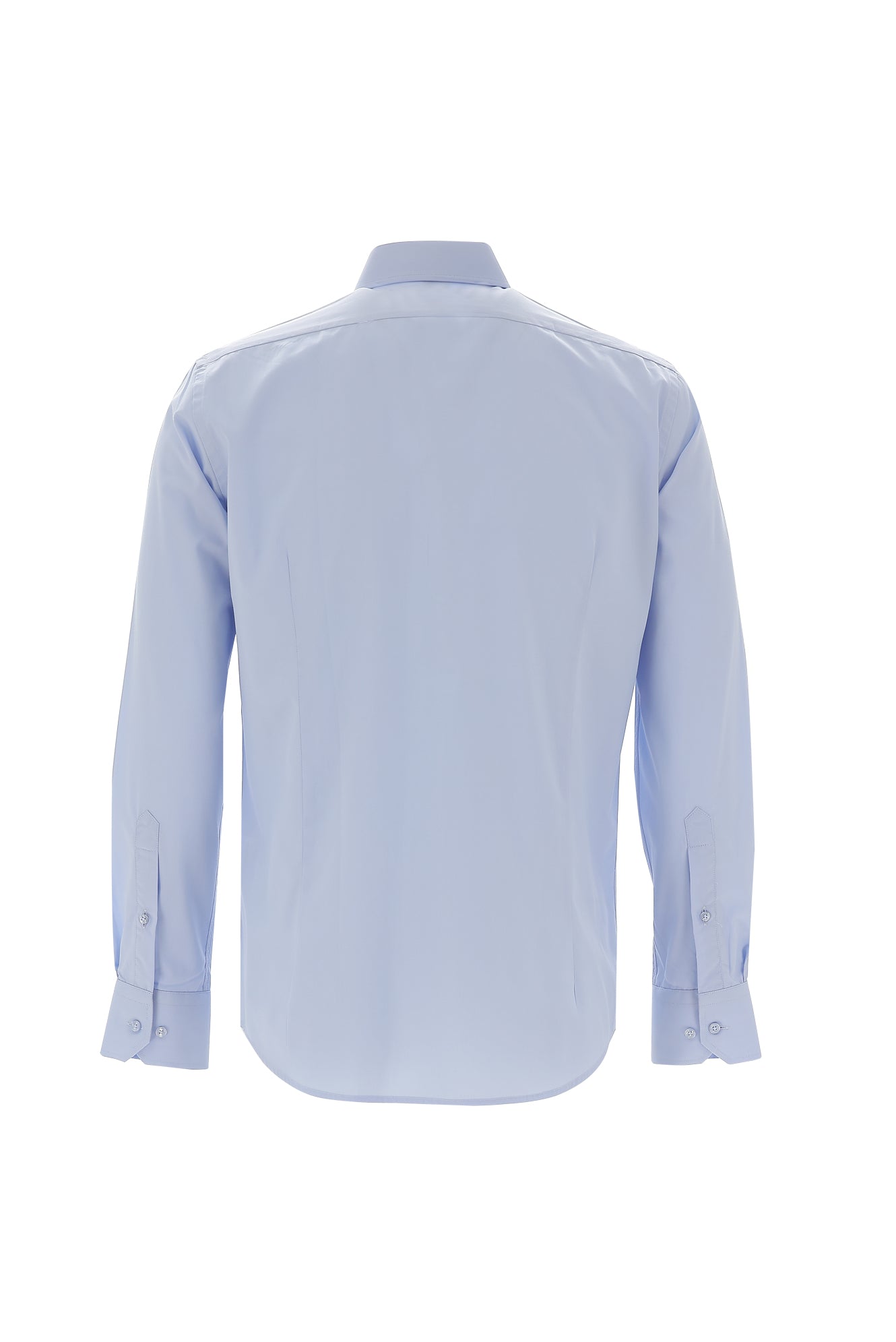 Açık Mavi Uzun Kol Slim Fit Dar Kesim Klasik Pamuklu Bambu Pamuklu Gömlek
