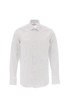 Beyaz Uzun Kol Slim Fit Dar Kesim Klasik Bambu Gömlek