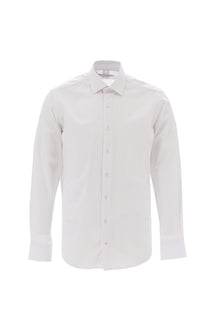 Beyaz Uzun Kol Slim Fit Dar Kesim Klasik Bambu Gömlek