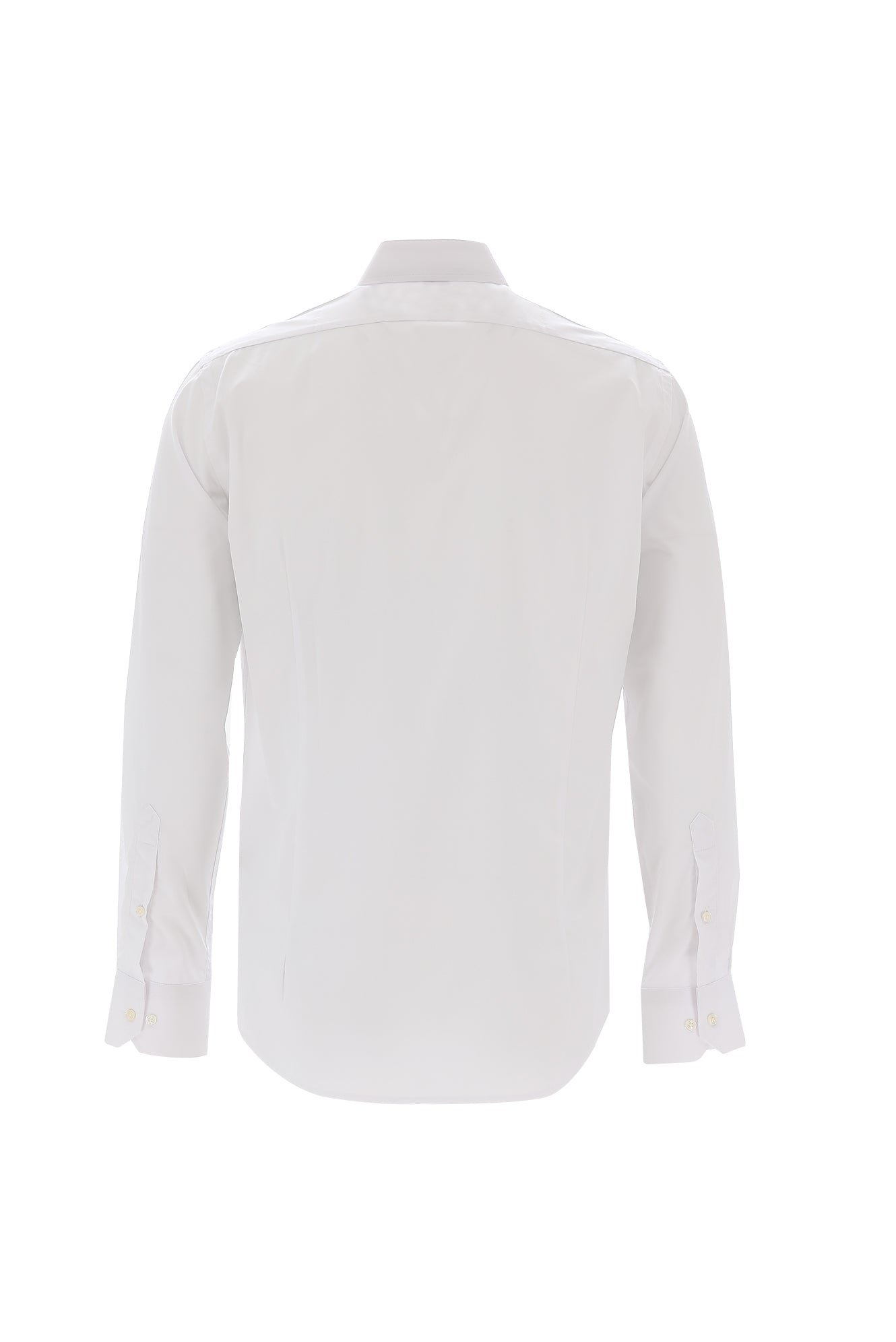 Beyaz Uzun Kol Slim Fit Dar Kesim Klasik Bambu Gömlek