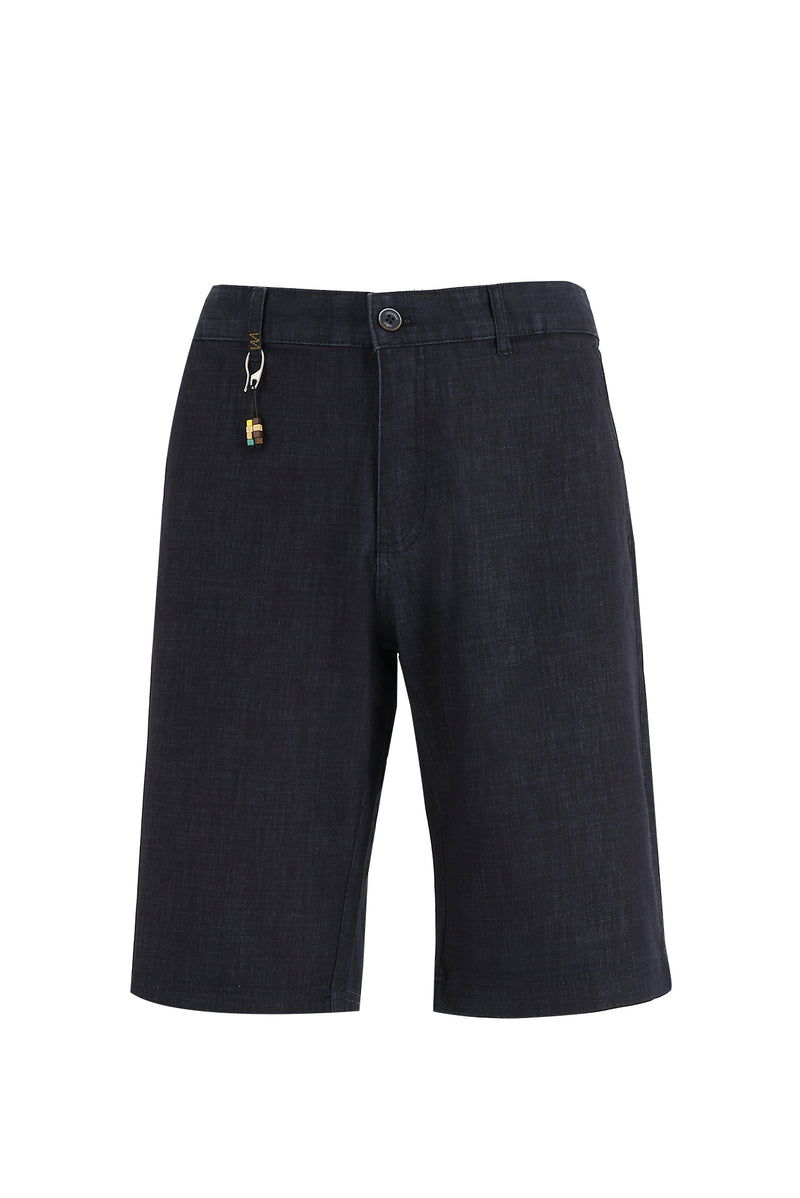 Orta Lacivert Relaxed Fit Rahat Kesim Bermuda Şort