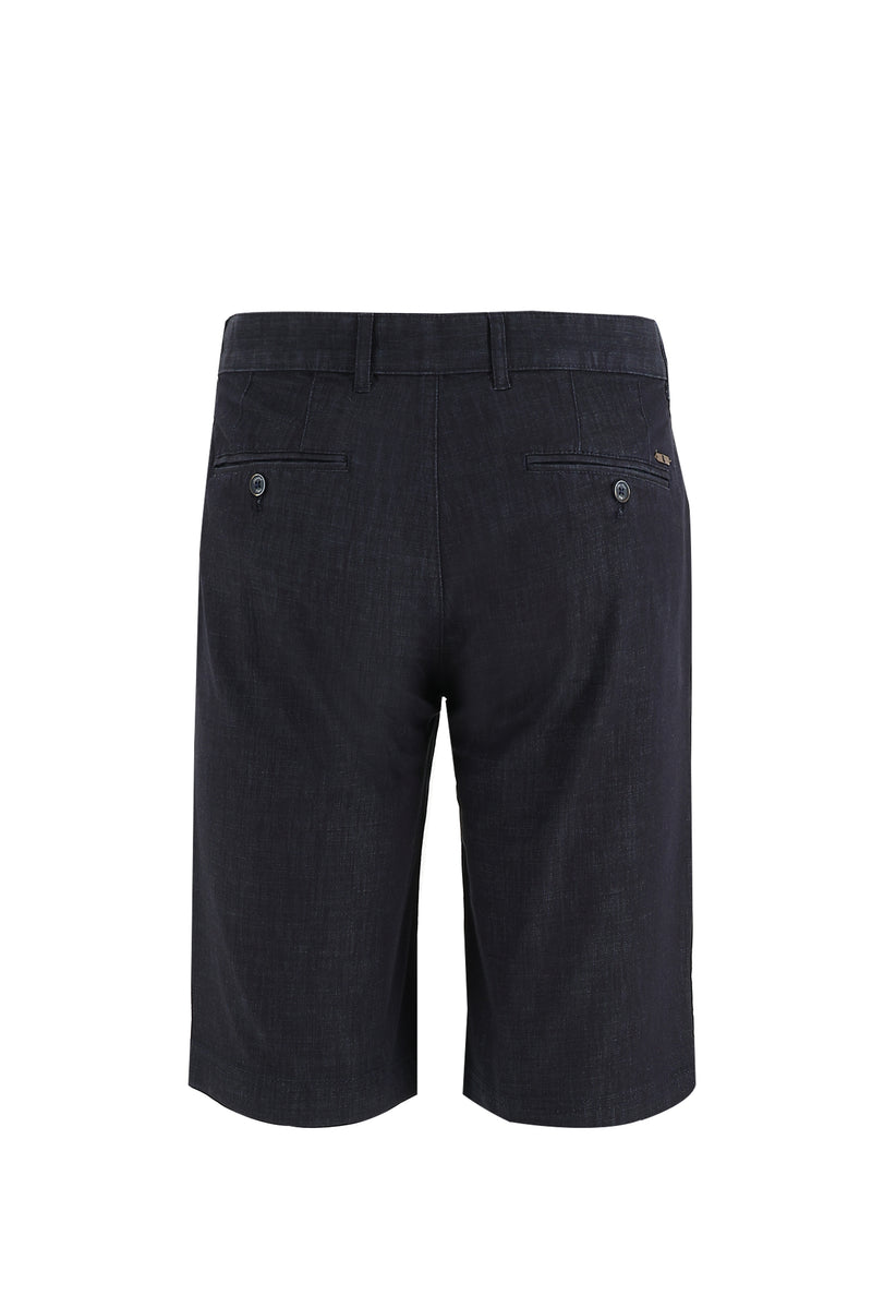 Orta Lacivert Relaxed Fit Rahat Kesim Bermuda Şort