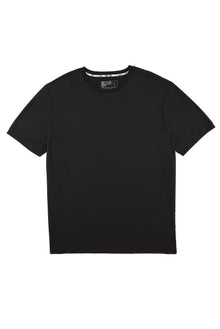 Siyah Büyük Beden Bisiklet Yaka T-shirt
