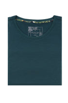 Zümrüt Yeşili Büyük Beden Bisiklet Yaka T-shirt