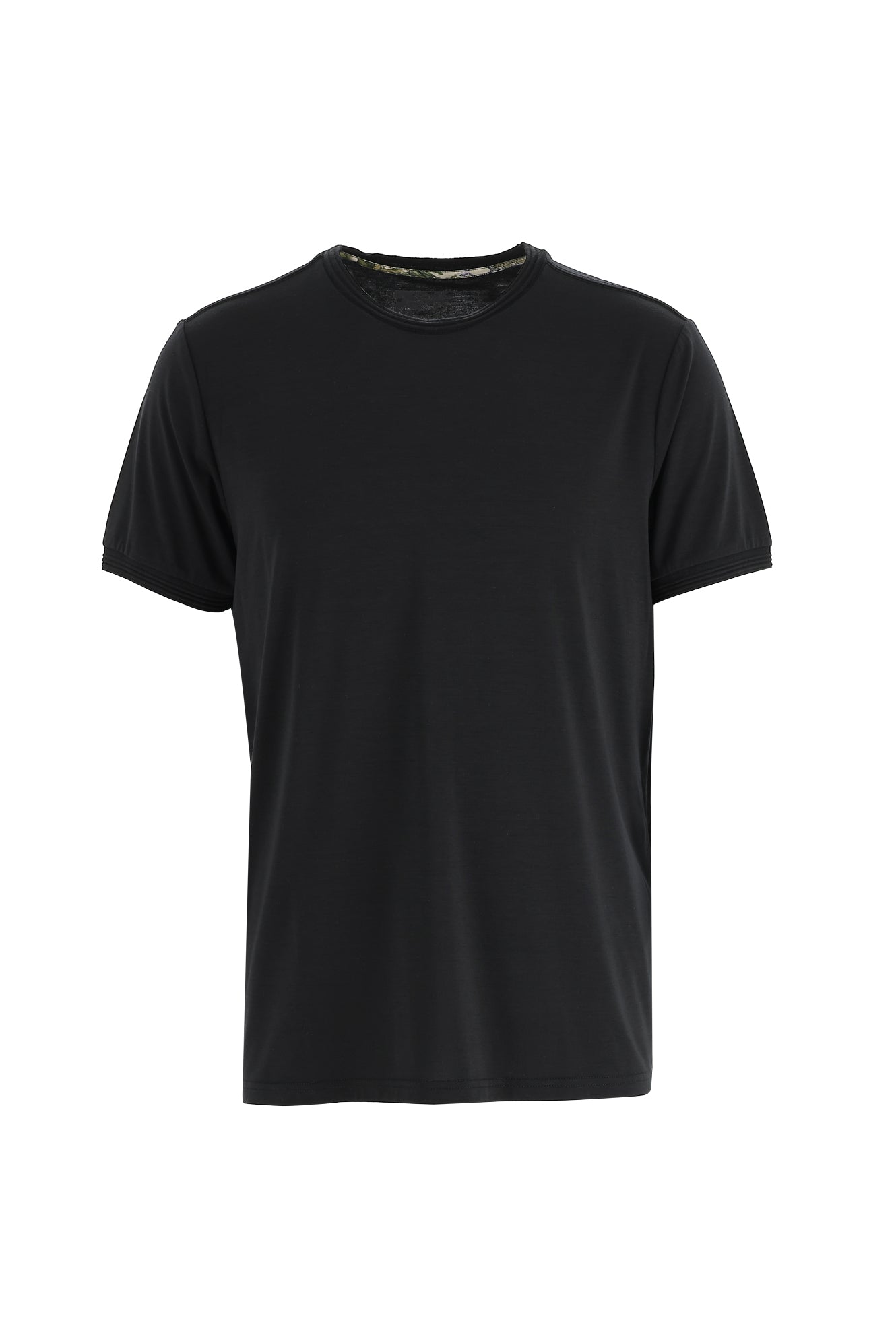 Siyah Bisiklet Yaka Slim Fit Dar Kesim T-shirt