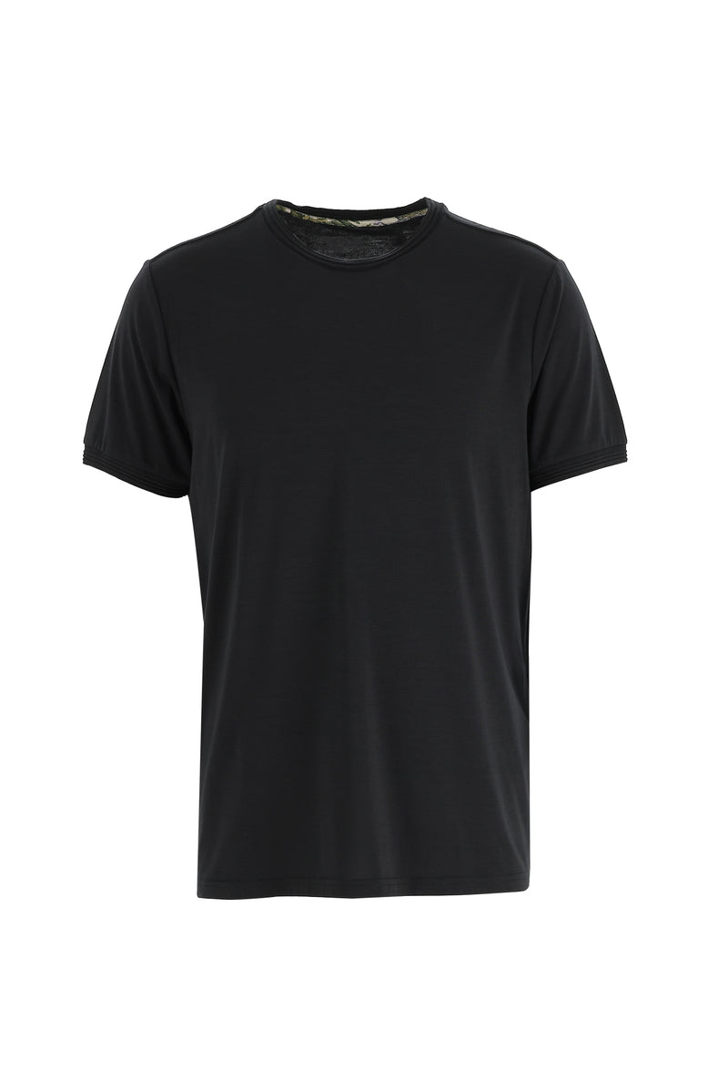 Siyah Bisiklet Yaka Slim Fit Dar Kesim T-shirt