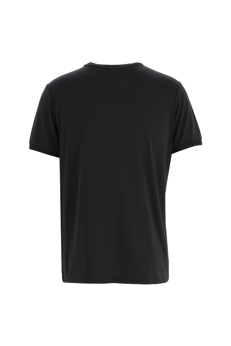 Siyah Bisiklet Yaka Slim Fit Dar Kesim T-shirt