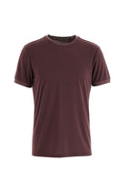 Koyu Bordo Bisiklet Yaka Slim Fit Dar Kesim T-shirt