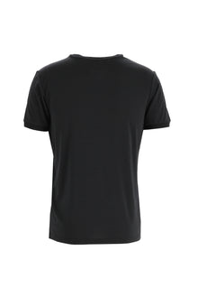 Siyah V Yaka Slim Fit Dar Kesim T-shirt